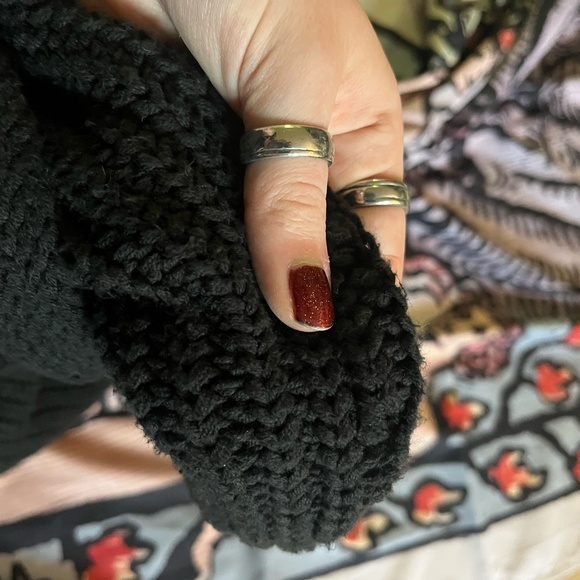 FREE PEOPLE SWIM TOO DEEP CARDIGAN BLACK MEDIUM - Picture 11 of 13